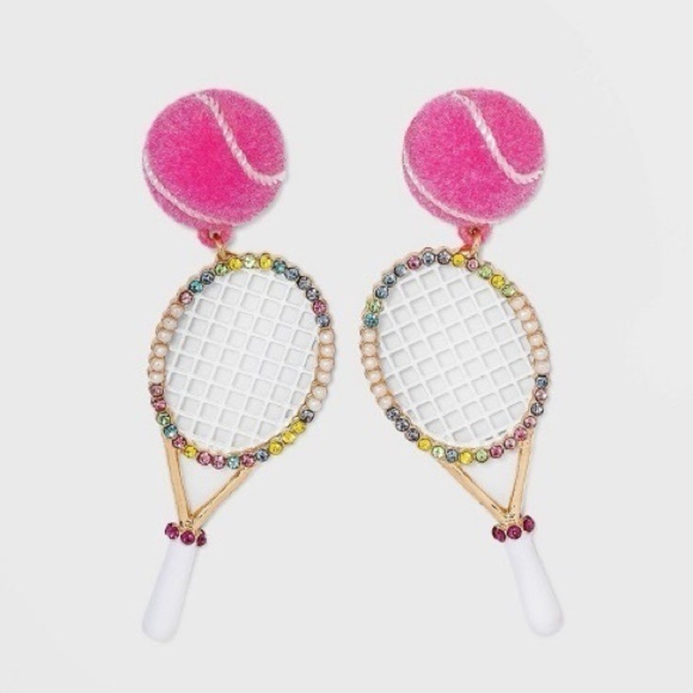 Sugarfix By Baublebar | Backspin Bauble Tennis Racquet/Ball
Earrings | NWT